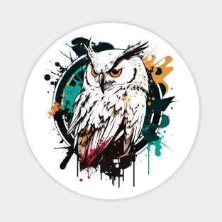 Graffiti Paint Owl Bird Creative Magnet